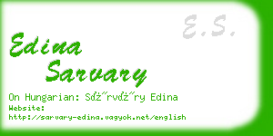 edina sarvary business card